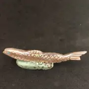 Zuni Abalone Trout Minnow Carving Fetish Kevin Quam Amazing Lifelike F 0160