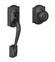 Schlage FE285-CAM-GEO-CAM FE Series Camelot Lower Handle Set for - Black