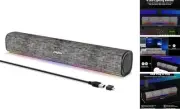 R100 Bluetooth Computer Speakers with Dynamic LED Light, USB Plug & Play PC