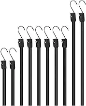VEVOR Rubber Bungee Cords, 11 Pack22.86cm21 Pack38.1cm 21 Pack53.34cmNatural Rubber Tie Down Straps with S Hooks, Heavy Duty Assorted Sizes Outdoor Tarp Straps for Securing Flatbed Trailers, Canvases,