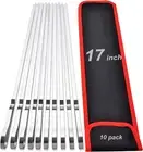 17 Inch Long Stainless Steel Skewers for Kabobs,Honshen Flat Shish Kabob Barb...