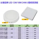 LED吸頂燈 12W /18W/24W LED 陽台燈 LED 方型燈 圓型 燈走道燈 LED薄型吸頂燈歐式陽台燈簡約燈