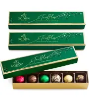 Godiva Chocolate Holiday Truffle Flight - 6 Piece Assorted Gift Box, Set Of 3