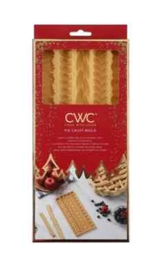 CWC Cook With Color YELLOW Silicone Pie Crust Lattice Mold WAHLP57 New