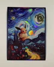 Eevee Starry Night Sleeves 10x Van Gogh Pokemon ACG Trading Card Sleeves NM