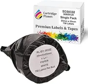 Cartridge Planet Compatible Multi Purpose Square Label Roll for Dymo SD30332 S0929120 25mm x 25mm 750 Labels for Dymo LabelWriter 450 450 Turbo 450 Twin Turbo 450 Duo 4XL SE450 310 320 330 400 SE30…