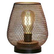 Cordless Battery Powered Hollow Cage Table Lamp for Home Decor