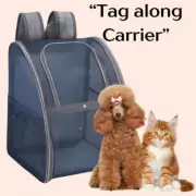 Pet Backpack, Foldable Cat Carrier Bag Mesh Ventilation Breathable for Small Dog