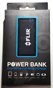 Teledyne FLIR 2800mah Battery Bank Black External Backup Charger USB LED Light