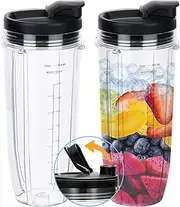 Nutri Ninja 32OZ Replacement Cups for Nutri Ninja BL450 BL454 Bl455 BL456 BL480 BL481 BL482 BL490 BL640 BL642 BL682 SS101 SS401 SS351 Nutri Ninja Auto IQ Series Blenders