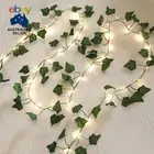 2M 20LED Leaf String Lights,Vine Lights, Vine Fairy Lights Batteries Powered Gre