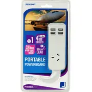 Jackson USB Power Board Charger Phone Charging 90cm 3.4Amp Lead