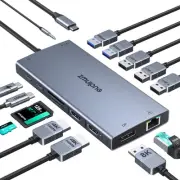 USB C Laptop Docking Station with 2 HDMI 4K@60Hz+DP 8K@30Hz for Dell HP Think...
