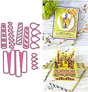 Decorative Candles Dies for Card Making DIY Scrapbooking Birthday Candles Metal Cutting Dies for Paper Crafting Arts Crafts Handmade Crafts Metal Die Cuts Punch Template Moulds Scrapbooking Supplies