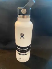 Hydro Flask 21 Oz Standard Mouth Flex Cap White Hydration Stainless