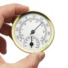 Round Analog Thermometer Hygrometer Humidity Meter Room Indoor Temperature