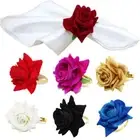 6Pcs DIY Rose Napkin Holder Metal Napkin Buckle Towel Holder Table Decoration