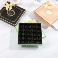 在飛比找露天拍賣優惠-25格巧克力正方形皇冠禮盒禮物盒伴手禮品盒七夕情人節禮盒包裝