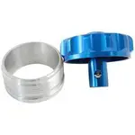 Aeroflow 2" Alum Weld Bung And Cap Blue With Roll Over Valve - AF460-32-RV-BL