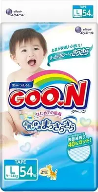 在飛比找Yahoo!奇摩拍賣優惠-最後L54 -GOO.N日本大王紙尿褲境內版 L54日本製已