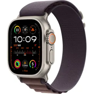 Apple Watch Ultra 2 GPS + 流動網絡 49mm 鈦金屬錶殼 智能手錶 配靛藍色登峰手環 Medium MRFF3ZA/A 香港行貨