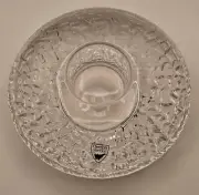 Orrefors Kosta Boda Sweden Art Glass Discus Candle Holder Lars Hellsten
