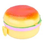 1000Ml Plastic Hamburger Bento Lunch Box Food Double Container Storage With Fork Lunchboxes & Bags