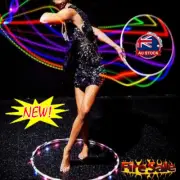 LED Light-Up Exercise Fitness Hoop Dance Lose Weight Colour Changing DetachablET