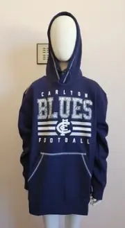 Carlton Blues AFL AFCAL0222 Boys Youth Sketch Hood Printed Hoodie Size 12 New