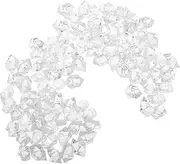 BESTOYARD 200Pcs Realistic Fake Ice Cubes for Fish Tanks Vases Transparent Plastic Ice Rocks Decorative Ice Block Lifelike Ice Cube Moulds for Unique Decor