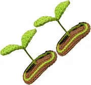 SUPVOX Cute Sprout Clips for Hair 2 Pack Plant Barrettes Fashionable Teen Girls Hair Accessories
