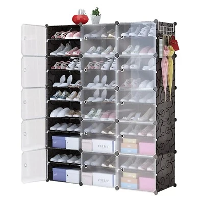 Shoe Rack Stand Storage Boot Sneaker Shelf Unit Cube Closet Organizer Cabinet
