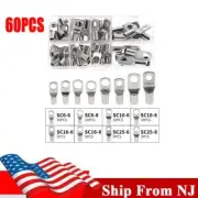 60X Car Lug Ring Connectors Bare Electrical Wire Terminals SC Tinned Copper Kit (for: Subaru)