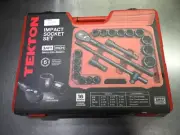 TEKTON 3/4 Inch Drive 6-Point Impact Socket Set, 21-Piece 4899 (LOC2716B)