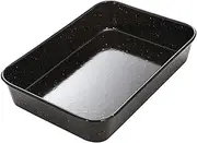 MASTERPRO MPVITHB1 Roasting Pan, Carbon Steel/Vitreous Enamel/Black