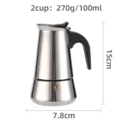 2/4/6/9Cup Coffee Maker Stainless Steel Espresso Maker 100-470ML Mocha Pot Espre