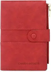 [ALDNHD] Passport Wallet for Men and Women Ultra Thin RFID Blocking Card Holder Travel Zipper Multifunction Passport Bag,G