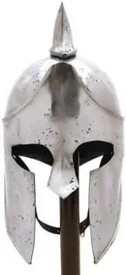 Christmas 18G Steel Spartan Helmet w/Leather Liner Medieval Knight Warrior
