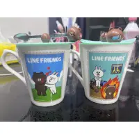 在飛比找蝦皮購物優惠-LINE FRIENDS 熊大 兔兔❤️ 馬克杯 杯蓋 攪拌