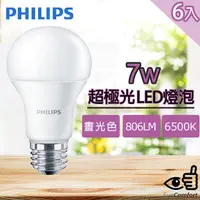 在飛比找PChome24h購物優惠-【Philips 飛利浦】超極光 7W LED燈泡 -晝光色