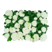 ARTIFICIAL FLOWER WALL PANEL - 60cm x 40cm White With Greenery | High Quality