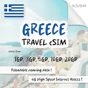 NeuSIM Greece eSIM 1-20GB Data | Same Day DELIVERY! (5GB for 30 Days)