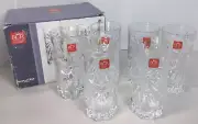 ROYAL CRYSTAL ROCK RCR Oasis Crystal Glass Italian Hi-Ball Set Of 6 Free Ship!