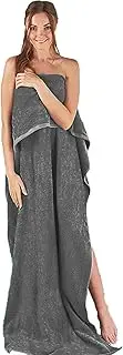NAUSHA.HOME Luxury JUMBO Bath Sheet, 90 x 180 cm, Pack of 1, 100% Ring Spun Egyptian Cotton, Highly Absorbent Quick Dryer and Durable Extra Large Super Soft Hotel Quality Towel (1, Grey)