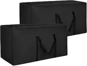 Garden Cushion Storage Bag Cushion Storage Bag Waterproof Outdoor Furniture 173x76x51cm Large Patio Storage Bag with Handle and Zipper (2 Pack,122x39x55cm)