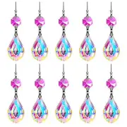 20 Pcs Crystal Teardrop Suncatchers Hanging Chandelier Prisms Home Decoration