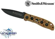 SMITH & WESSON EXTREME OPS 4" DESERT SAND LINERLOCK FOLDING POCKET KNIFE CK105HD