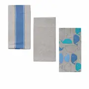 Home Oasis Set of 3 Printed Cotton Rich Tea Towels 50 x 70 cm