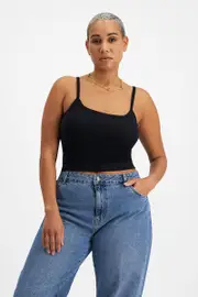 [Bonds] Bonds Women's Originals Cami in Nu Black Size: 3XL, Aussie Cotton 3XL Nu Black