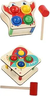 ERINGOGO 2Sets Beating Ball of Wooden Knocking Early Educational Game for Boys Develops Hand Eye Coordination Motor Skills Safe Engaging Design